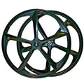 Premium 29″ CNC BMX Cruiser 5 - Spoke Alloy Rims Bicycle Sealed Wheel Set, Gloss Black, Non CNC for Disc Brakes - R4 Products