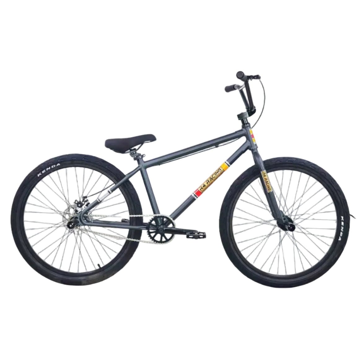 R4 Pro 26" Complete 6061 Aluminum Retro BMX Bicycle Looptail Design Matte Gray - R4 Products