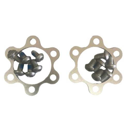 1 Set of R4 BMX 24″ 26″ 29″ Mag Wheels Aluminum Hub Covers Set W/ Screws, Silver - R4 Products