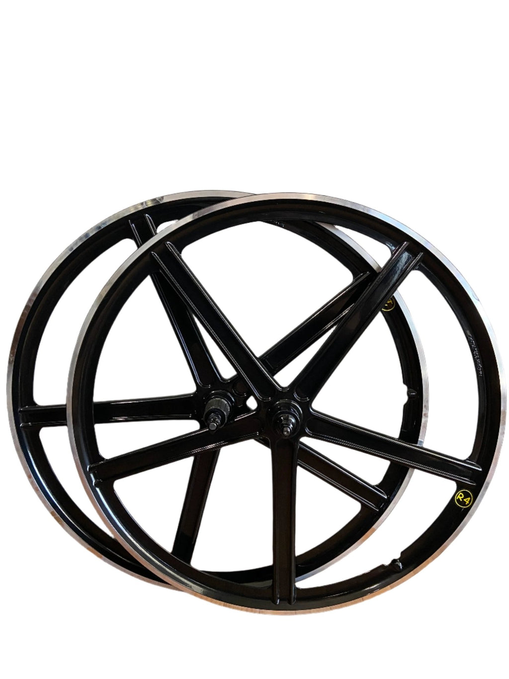 R4 29″ BMX CNC 5 - Spoke 10 Speed GT Street Performer, Se Fast Ripper, Throne Goon Runner, Alloy Bicycle Sealed Wheel set, Gloss Black - R4 Products