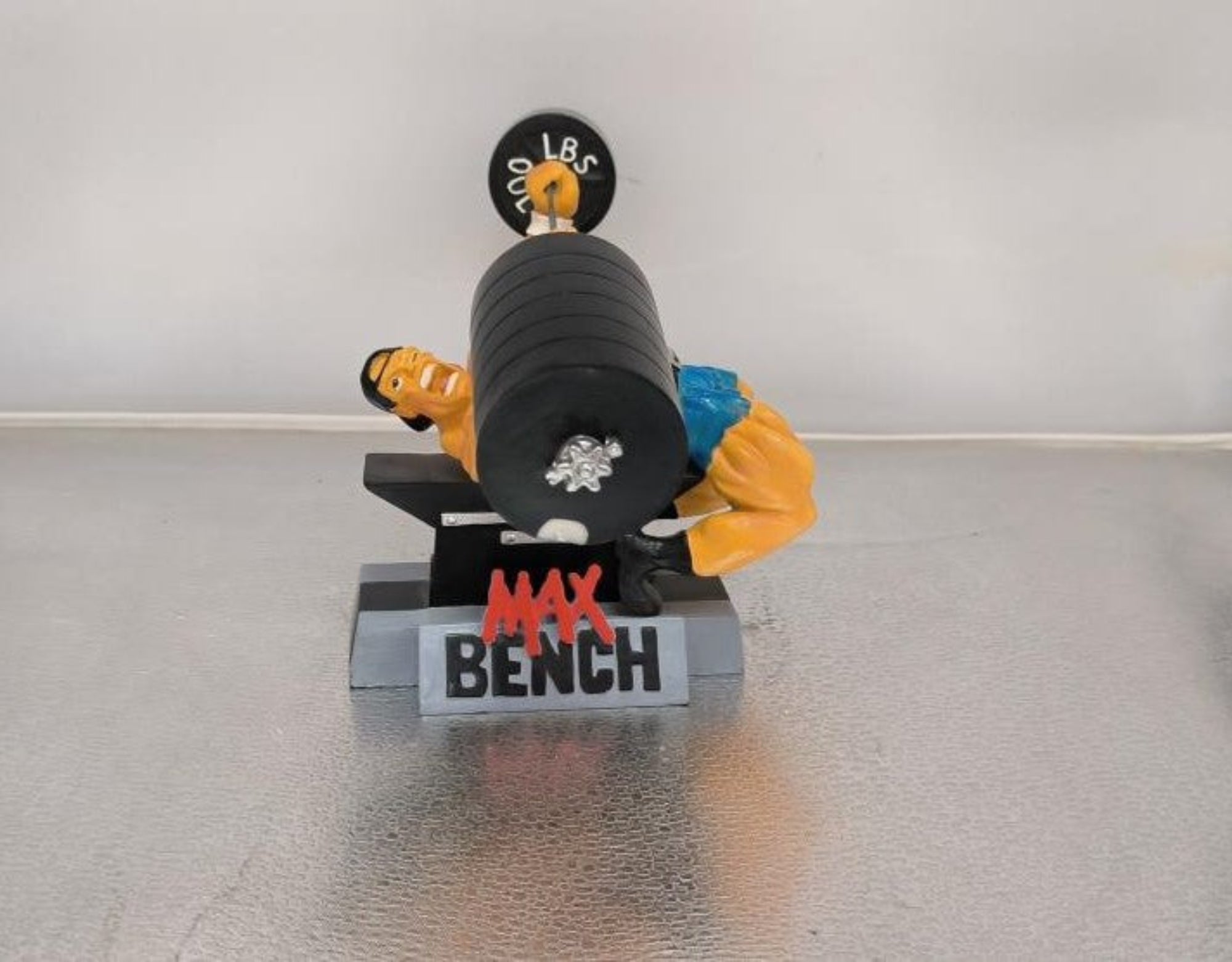 Xtreme Workout Max Bench Figurine Bodybuilding Weightlifting Collectible Statue 12x12x6 - R4 Products
