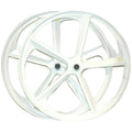 R4 Premium 29″ BMX 5 - Spoke Alloy Bicycle Sealed Wheel set, White, Non CNC For Disc Brakes - R4 Products