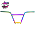 R4 BMX Four Piece 4130 Chromoly Handlebar 9.5" Rise, Oil Slick - R4 Products